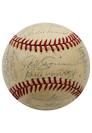1940s Hall Of Famers & Stars Multi-Signed Baseball (JSA)