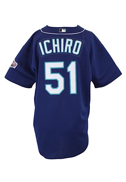 2001 Ichiro Suzuki Seattle Mariners Game-Used Blue Alternate Rookie Jersey (MVP Season • RoY Season • AL Batting Champion • AL Hits Leader)