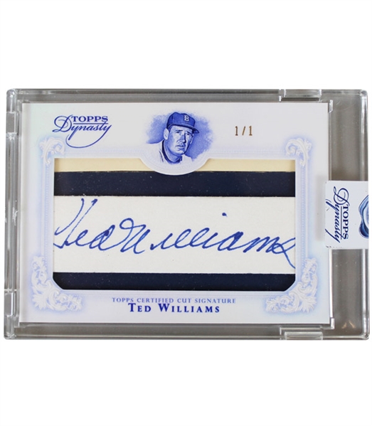 2015 Ted Williams Autographed Topps "Dynasty" LE Baseball Card (JSA • 1/1)