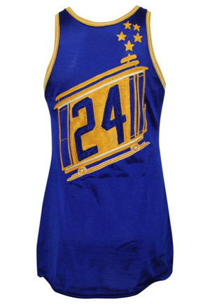 1966-67 Rick Barry San Francisco Warriors Game-Used "Cable Car" Durene Jersey (Graded 10 • Highly Desirable One Year Style)