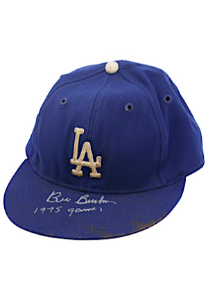 1975 Bill Buckner Los Angeles Dodgers Game-Used & Dual Autographed Cap 