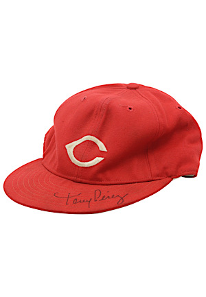 Tony Perez Cincinnati Reds Game-Used & Autographed Cap