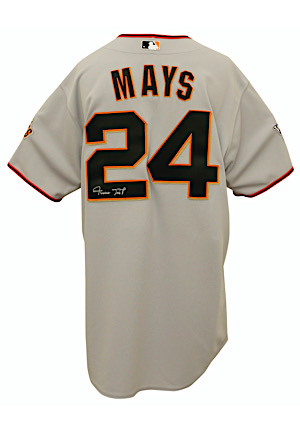 2010 Willie Mays San Francisco Giants Autographed Jersey (World Series Patch)