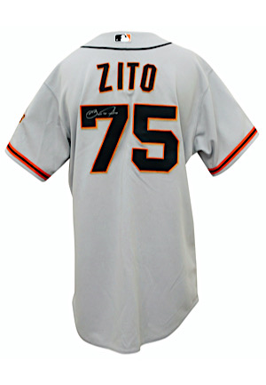 2012 Barry Zito San Francisco Giants Game-Used & Autographed Road Jersey (Championship Season)