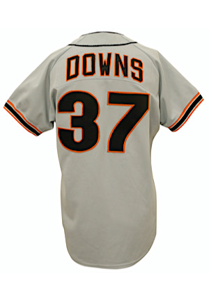 1986 Kelly Downs San Francisco Giants Game-Used Road Jersey