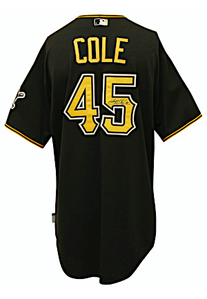 2015 Gerrit Cole Pittsburgh Pirates Game-Used & Autographed Jersey (Photo-Matched)