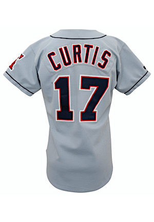 1993 Chad Curtis California Angels Team-Issued Road Jersey
