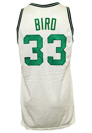 1988 Larry Bird Boston Celtics Game-Used NBA Playoff Jersey (Celtics Switch To Mesh For The Playoffs • Tremendous Use)