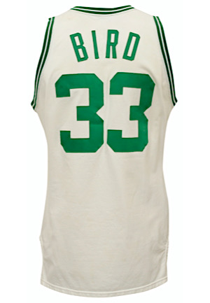 1986-87 Larry Bird Boston Celtics Game-Used Home Knit Jersey (Graded 10)