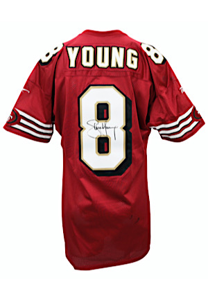 1996 Steve Young San Francisco 49ers Game-Issued & Autographed Jersey (50th Anniversary Patch)