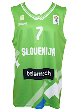 2014 Luka Doncic Slovenia Junior National Team Game-Used Jersey