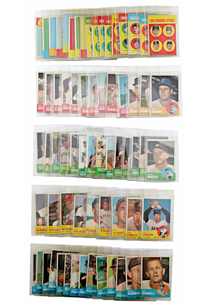 Large Grouping Of 1963 Topps Including Mantle, Musial, Wilhelm & Many More (67)