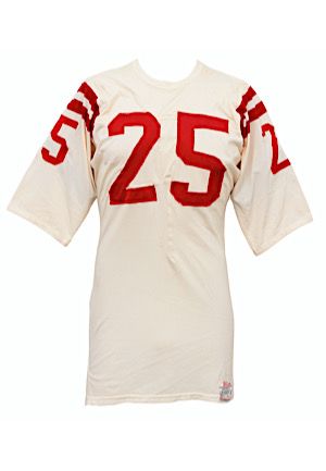 Circa 1960 Dave Baker San Francisco 49ers Game-Used Jersey (Graded 10 • Pounded With Repairs)