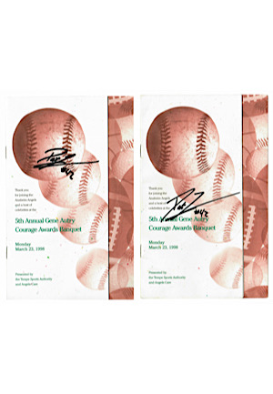 1998 Pat Tillman Autographed Gene Autry Courage Awards Banquet Programs (2)
