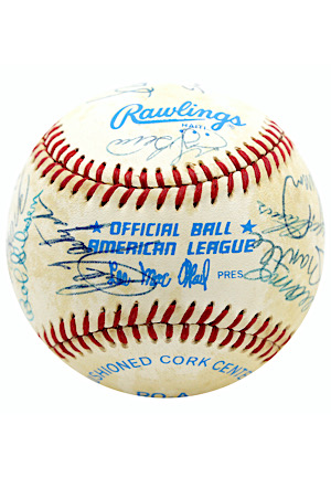 Hall Of Famers & Stars Multi-Signed Baseball With Maris, Mantle & More (PSA)