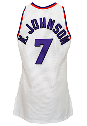 1993-94 Kevin Johnson Phoenix Suns Game-Used Home Jersey (Graded 10 • Sourced From His Brother • Outstanding Wear)