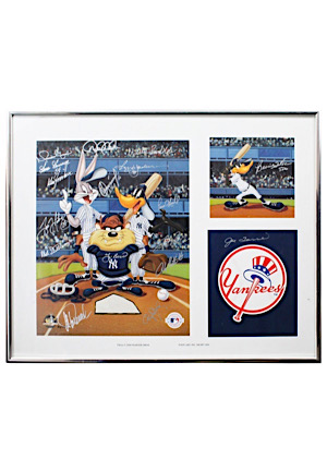 New York Yankees Multi-Signed Warner Bros "Looney Tunes" LE Display Piece Featuring Berra, Jeter & Many More