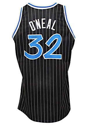 1992-93 Shaquille ONeal Orlando Magic Rookie Game-Used Autographed & Inscribed "Rookie" Road Jersey (RoY Season)