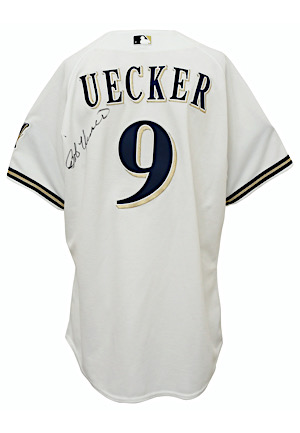 Bob Uecker Milwaukee Brewers Team-Issued & Autographed Home Jersey
