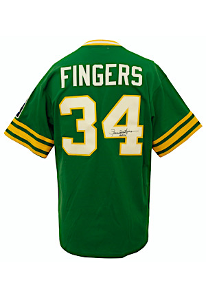 Rollie Fingers Oakland As Autographed & Inscribed Jersey