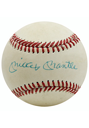 Mickey Mantle Single-Signed Baseball (Full JSA)