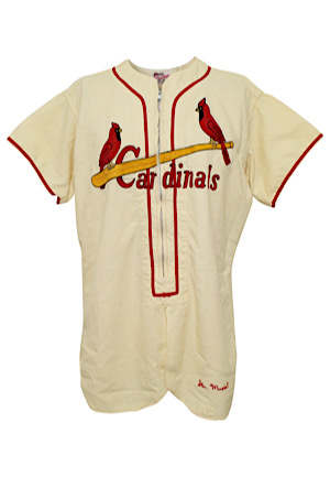 1955 Stan Musial St. Louis Cardinals Home Flannel Jersey (Fantastic All-Original Condition)