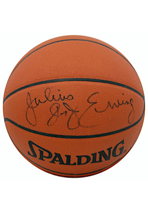 Julius Erving Single-Signed Spalding Basketball