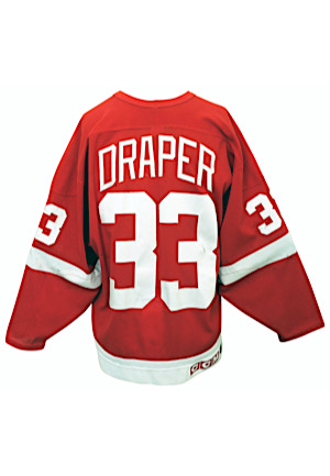 1995-96 Kris Draper Detroit Red Wings Playoffs Worn "Claude Lemieux Hit" Jersey (Photo-Matched • Started The Avs/Wings Rivalry • Playoff Team Stamp)