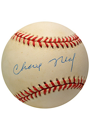 Charlie Neal Single-Signed ONL Baseball (PSA/DNA COA)
