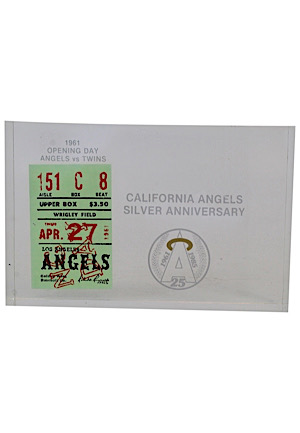 4/27/1961 Los Angeles Angels Ticket Stub