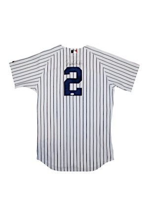Derek Jeter New York Yankees Authentic Home Pinstripe Autographed Jersey