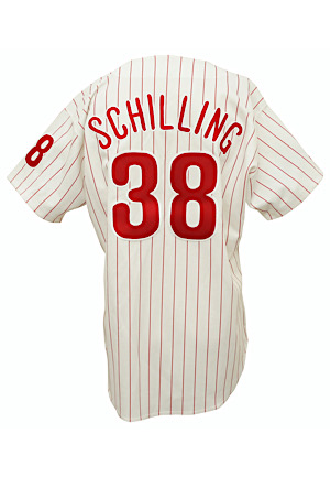1999 Curt Schilling Philadelphia Phillies Game-Used Home Jersey (Phillies LOA)
