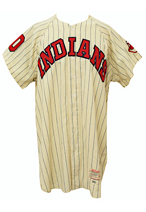 1961 Russ Heman Cleveland Indians Rookie Game-Used Home Flannel Jersey