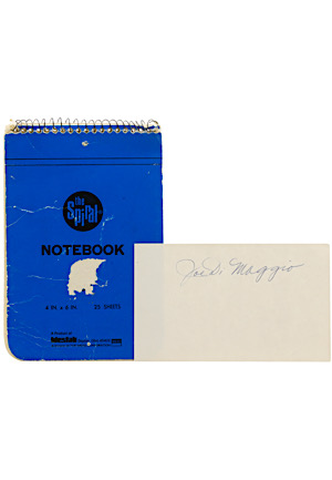 Vintage Notebook Loaded With Hall Of Fame & Stars Autographs & Single-Signed Cuts Including Koufax, DiMaggio & More