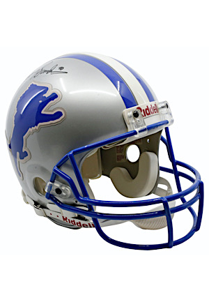 Barry Sanders Detroit Lions Autographed Full Size Helmet