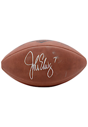 11/20/1994 John Elway Denver Broncos Game-Used & Autographed Game Football (Originally Sourced From Ed Hochuli)