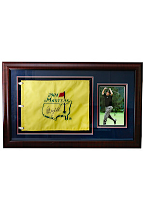 Phil Mickelson Autographed Golf Flags, Photo & Single Golf Glove (6)