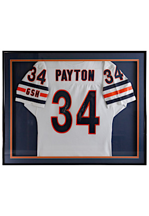 Walter Payton Chicago Bears Autographed & Framed Jersey Display
