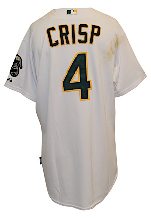 2010 Coco Crisp Oakland As "Athleticos" Fiesta Day Game-Used Home Jersey (MLB Authenticated)
