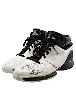 2010-11 Derrick Rose Chicago Bulls Game-Used & Dual-Autographed Shoes (JSA COAs • MVP Season)