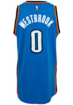 2014-15 Russell Westbrook Oklahoma City Thunder Game-Used Road Jersey (Photo-Matched • NBA LOA)