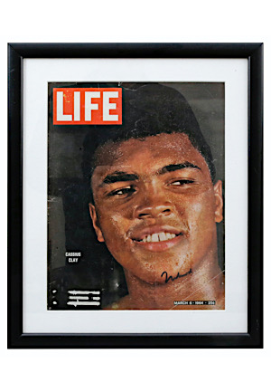 1964 Muhammad Ali Autographed "Life" Oversized Magazine Cover