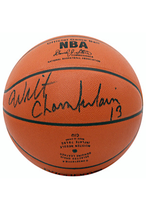 Wilt Chamberlain Single-Signed Spalding Basketball