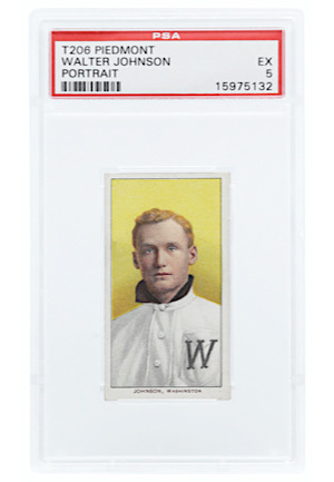 1909-11 T206 Walter Johnson Portrait White Border (PSA/DNA EX 5)