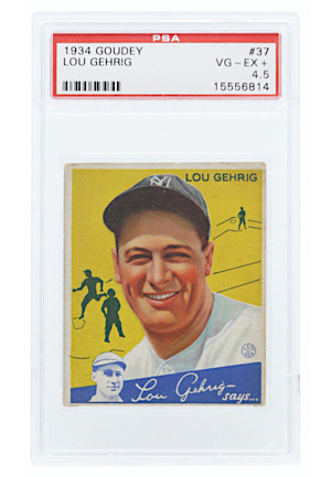 1934 Goudey Lou Gehrig #37 (PSA VG-EX+ 4.5)