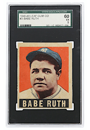 1948 Leaf Babe Ruth #3 (SGC EX 5)