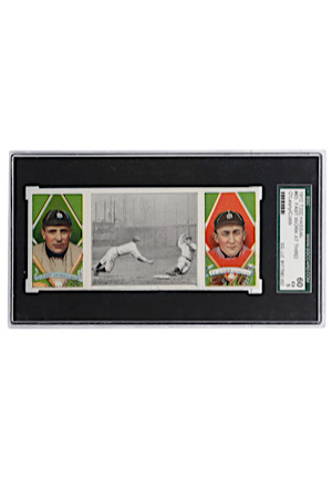 1912 T202 Hassan Triple Folders OLeary/Cobb "Fast Work At Third" #65 (SGC EX 5)
