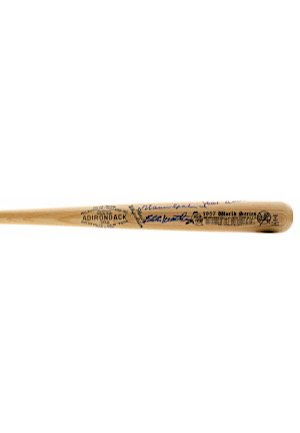 1957 Milwaukee Braves Multi-Signed Commemorative World Series LE Bat