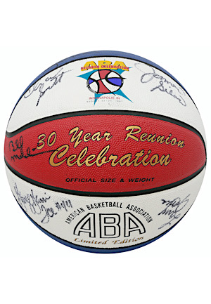 ABA Legends Multi-Signed Basketball Including Gervin, Hawkins & More (Zelmo Beaty Family LOA)