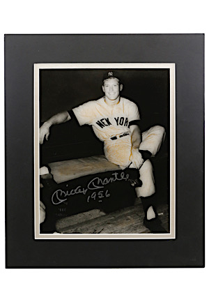 Mickey Mantle Autographed & Inscribed "1956" Ray Gallo Photo